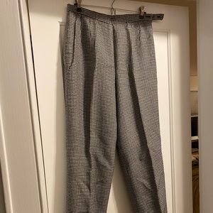 Talbots Black/White Houndstooth Pants, Size 12